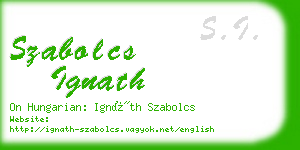 szabolcs ignath business card